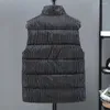 Chalecos para hombres Chaleco para hombres Elegante estilo coreano Chaleco cálido Cuello alto Chaqueta térmica a prueba de viento