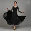 Bühnenkleidung 2023 Erwachsene Modern Dance Kleid für Frauen Tanzen Ballsaal Walzer Tango Spanisch Flamenco Kostüme Spitze Standard Kleider