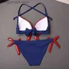 Kadın mayo bikinileri 2023 mujer pullu bölünmüş mayo kadın bikini set seksi iki parçalı mayo kadınlar moda seksi push up plaj giyim t230607