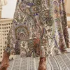 Röcke Rüschenrock Frauen Bohemian Print Unregelmäßige Seite Krawatte Strand Casual Wrap Elegante Midi Frau Kleidung 230607