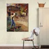 Camille Pissarro Leinwandkunst Pere Melonenschneiden Holz handgemachte impressionistische Landschaftsmalerei Home Decor Modern