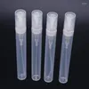 Garrafas de armazenamento 150 pçs/lote 5 ml vazias transparentes frasco de spray de plástico maquiagem perfume atomizador recarregável