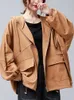 Giacche da donna Corea Safari Style Con cappuccio Street Fashion Chic Girl's Ladies Autunno Outwear Cappotti Cerniera Donna allentata Casual Primavera