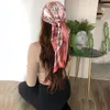 Sarongs Pañuelo de cabeza de seda Mujer Moda de lujo Pañuelo de pelo Hermoso Foulard Satén suave Chal Pañuelo 90 cm Cuello cuadrado Pañuelo Bandana 230605