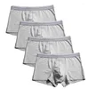 Slip 4 Pack Boxers Briefs Garçon Culotte Grande Taille Hommes Sous-Vêtements En Coton Solide Sous-Vêtements Homme Short Respirant Troncs Culottes