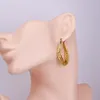 Hoop örhängen trendig guldfärg rostfritt stål örhänge för kvinnor flerskikt eleganta öron smycken tillbehör gåva