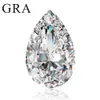 Löst diamanter päron klippt 0,1CT till 13 CT Real Loose Moissanita D Color VVS1 Pass Diamond Test med GRA Certificate Gem Luxury Material 230607