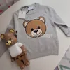 Enfants chandails bébé pull projection printemps automne mignon ours en peluche pour filles garçons en bas âge pull pull mange longs