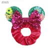 إكسسوارات الشعر S Armouse Mouse Ears Hair Scrunchies Velvet Hairbands for Girls elequins أقواس عقال تسيرة الإكسسوارات DIY 230606