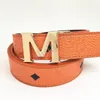 105-125cm M Cinturón de diseñador de lujo G Hebilla Moda Cuero genuino Mujeres Cinturones para hombres Letra Doble Oro grande clásico