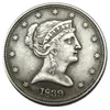 EUA 1839 Liberty voltado para a esquerda com padrões de meio dólar banhado a prata cópia