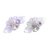 Nail Art Decorations 10PCS Side Flower 3D Acrylic Flowers Decoration With Pearl Floret Jewelry Petal Scale Style 230606