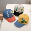 Czapki czapki Baby Baseball Cap for Boy Girl Cartoon Dinosaur Regulowane Sun Visor Hat Spring Summer Infant Hat 1-4y 230608