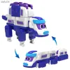 New Season 5 ABS Big Gogo Dino Chispormation Car/Dinosaur with Sound Action Transformation Transformation Train Train for Kids L230522