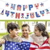 Gelukkig 4 juli Banner Garland Sterren Strepen Patriottische Decoraties voor Onafhankelijke Dag Memorial Day Feestartikelen KDJK2306