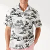 Vrijetijdsoverhemden voor heren Hawaï-zomerhemd voor heren Korte mouw Grafisch Kokospalm Turndown Street Vacation Button-down kleding
