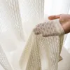 Curtain Lace Yarn Beige For Living Room Tulle Balcony Bay Window Bedroom Embroidered Curtains Custom