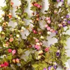 Decorative Flowers Artificial Wedding Scene Pography Autumn Star Small Tea Roses Rattan Christmas Home Bathroom Balcony Decoration