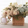 Decorative Flowers Rose Artificial Silk Scrapbook Fake For DIY Living Room Garden Wedding Decoration Christmas Bouquet Vase