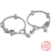 925 Sterling Silver for pandora charms authentic bead DIY Pendant women Bracelets beads Jewelry Puzzle Piece Hearts Splittable