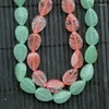 Kedjor Vattenmelon/ Grern Quartz Drop Carved 12 8mm 15 "För DIY -smycken som gör lösa pärlor Fppj Wholesale Nature Gem Stone