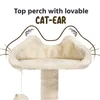 Cat Furniture Scratchers SMILE MART 545" Double Condo Tree avec griffoir 230606