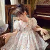 Girl's Dresses Girls Summer Dress with Bow Children Floral Short Sleeve Princess for Cute Chiffon Party fits 2-10Years