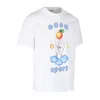 Men's T Shirts 23ss Summer Cloud Magic Hand Orange Print Cotton T-shirt Unisex Loose Short Sleeve Tide Brand