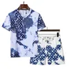 Męskie dresy t -koszulki Zestawy streetwearu swobodne oddychane letnie topy szorty tee na zewnątrz garnitury sportowe