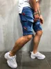 Mens Jeans Summer Stretch Straight Short Fashion Casual Slim Fit High Quality Elastic Badge Pockets Hole Denim Shorts Male 230606