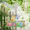 Stitch New DIY Diamond Painting Easter Bunny Egg Hanging Wreath Handmade Diamond Decoration With Lighting Decoration Holiday Gift