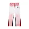 Pantalons de créateurs pour hommes de haute qualité graffiti lettre impression pur coton longue taille élastique polyvalent hommes pantalons décontractés cravate teints peints pantalons pour femmes de haute rue