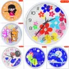 Stich 3D Spezialform geformt Diamant Stickerei Flower Wanduhr Cartoon Tier Diamant Malerei Cross Stitch Uhr Diamant Mosaikdekoration