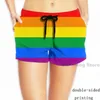 Мужские спортивные костюмы лето смешные печатные мужчины майки для женщин гей -гей -флаг полосы мужской пляжные шорты женские наборы фитнес -жилет 230607