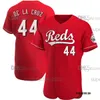 44 De La Cruz Reds Basebll Jersey Jonathan India Joey Votto Hunter Greene Tyler Stephenson Spencer Steer Stuart Fairchild Ethan O'Donnell Quincy McAfee Spencer Steer