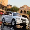 Diecast Model 1 32 Pajero SUV Eloy Car Toy Vehicle Metal Collection Sound and Light Simulation Kids Gift 230605