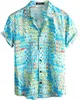 Mens Designer Shirts Mens Casual Hawaiian Shirts Kort ärmknapp ner Strandtröjor Tropiska blommorskjortor
