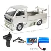 Voiture électrique RC WPL D12D 1 10 2WD RC Drift Escalade Camion Lumière LED Sur route 260 Moteur brossé avec queue 1 10 Pour enfants Cadeaux Jouets VS D12 230607