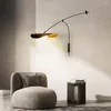 Wall Lamp Scandinavian Long Arm Creative Retro Living Room Lighting Study Bedroom Bedside Reading Restaurant Industrial