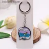 Keychains Cartoon Anime Metal Avocado Tree Lazy Drift Bottle Keychain Book T230607