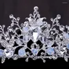 Ketting Oorbellen Set Luxe Kristal Hart Bruiloft Strass Kroon Tiara Choker Bridal Dubai Afrikaanse Kralen Sieraden