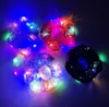 Élastiques pour cheveux Led Light Scrunchies Satin Élastiques Cravates Cordes Mti Couleurs Modes Doux Mignon Scrunchy Accessoires Pour Femmes Filles Hall Otjpb