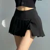 Юбки женская юбка обертка короткая обтягиваемая одежда плиссированная плита плита ночная клубная одежда сексуальные мини -брюки гьяру для женщины тренд
