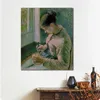 Импрессионистская холст -искусство крестьянская девушка пьет кофе Камилль писарро картинка маслом ручной ландшафт современный декор спальни