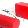Luxe zonnebril Designer zonnebril mannen carti frame Brillen Vintage Metalen Outdoor Strand damesbril MAAT 55 18 140