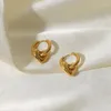 Boucles d'oreilles créoles ALLME romantique évider coeur d'amour métallique pour les femmes en gros boucle d'oreille suspendue en acier inoxydable Non ternissant