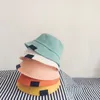 Berretti Cappelli Secchiello Cappello da bambino Cartone animato Simpatico orso Ricamo Cappelli da sole Cotone morbido Bambini all'aperto Pescatore Panama Cap 230606