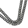 Chains 5/7 Mm Classic Curb Cuban Chain Necklace Punk Gun Black Hip Hop Long Men Women Jewelry Trendy Party Accessories