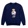 2023 novo pulôver de pelúcia de manga comprida camisa de urso camiseta desenho animado urso solto em torno do pescoço impressão urso