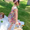 Girl's Dresses Baby Girls Beach Summer Flowers Front and Back Double-Sided Charm Vestido Princess Dress New Fashion Children's Clothing R230607